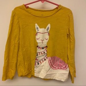 Gap girls llama shirt